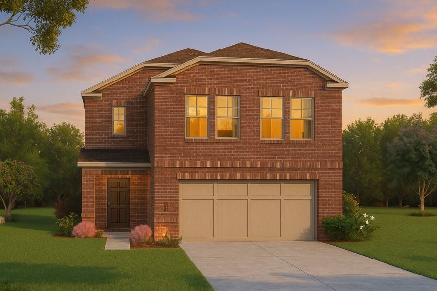 Representative exterior photo of a completed home built from the Parker Colony At Pinehurst by Brohn Homes in Colony at Pinehurst, Pinehurst, TX (Image 2). Representative exterior photo of a completed home built from the Parker Colony At Pinehurst by Brohn Homes in Colony at Pinehurst, Pinehurst, TX (Image 2).