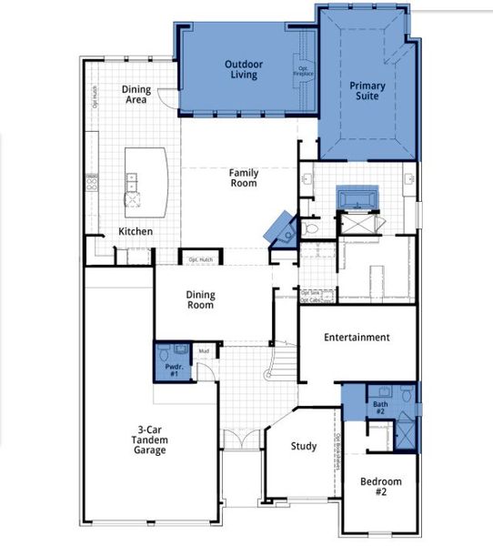 2D floor plan layout of this home in Two Step Farm: 60ft. lots, Montgomery, TX (Image 3). 2D floor plan layout of this home in Two Step Farm: 60ft. lots, Montgomery, TX (Image 3).