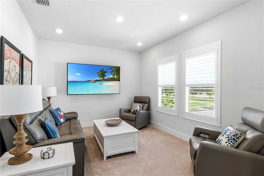 Furnished interior view inside a new home in Emerald Landing at Waterside at Lakewood Ranch – Cottage Series, Sarasota (Image 52). Furnished interior view inside a new home in Emerald Landing at Waterside at Lakewood Ranch – Cottage Series, Sarasota (Image 52).