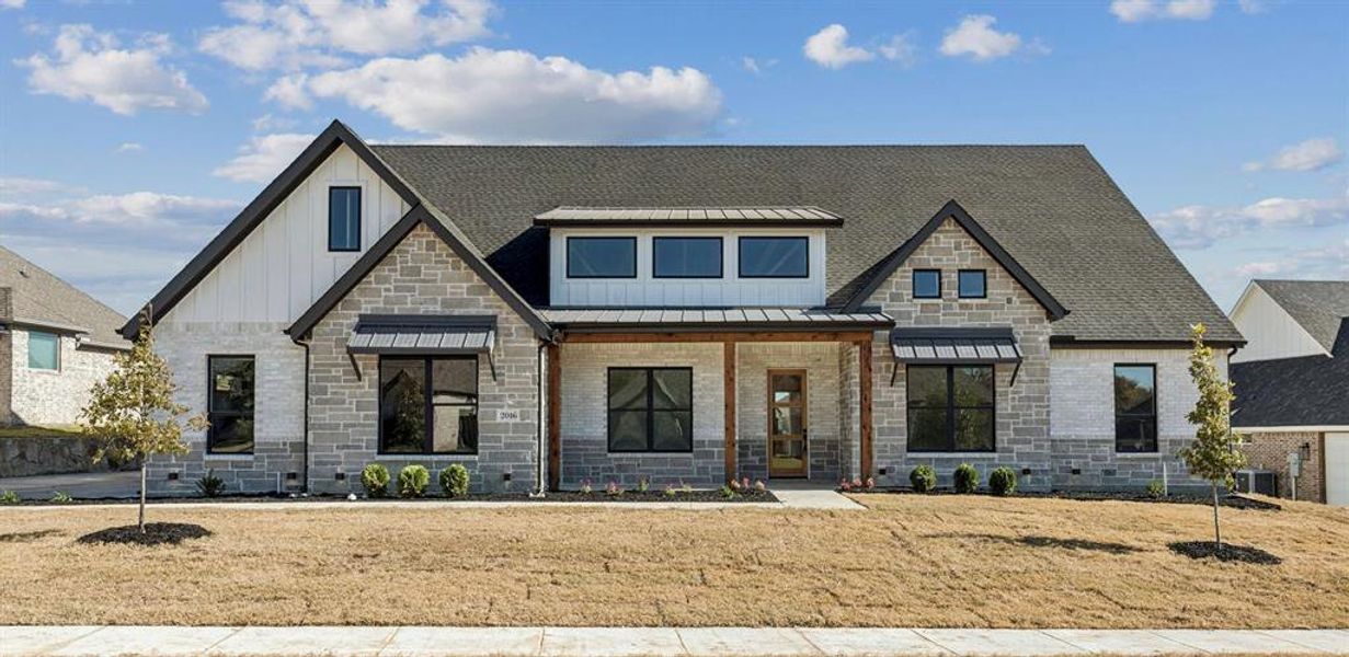 Front exterior of a new home in , Weatherford, TX, highlighting curb appeal (Image 2). Front exterior of a new home in , Weatherford, TX, highlighting curb appeal (Image 2).