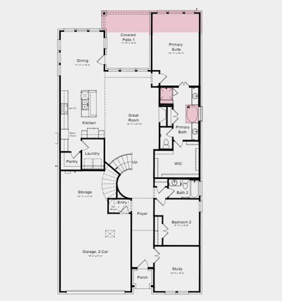 Additional Highlights Include: extended primary suite and covered patio, bath 4, shower in place of tub at bath 2 and 4, double French door at study, bench at owner's entry, and gas drop at patio. Additional Highlights Include: extended primary suite and covered patio, bath 4, shower in place of tub at bath 2 and 4, double French door at study, bench at owner's entry, and gas drop at patio.