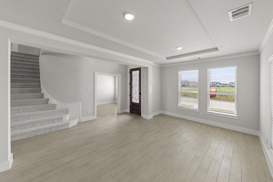 Spacious, unfurnished interior of a new home in Villages of Creekwood, Frisco (Image 8). Spacious, unfurnished interior of a new home in Villages of Creekwood, Frisco (Image 8).