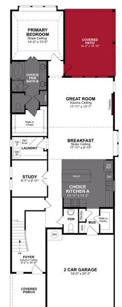 2D floor plan layout of this home in Jordan Ranch, Katy, TX (Image 2).