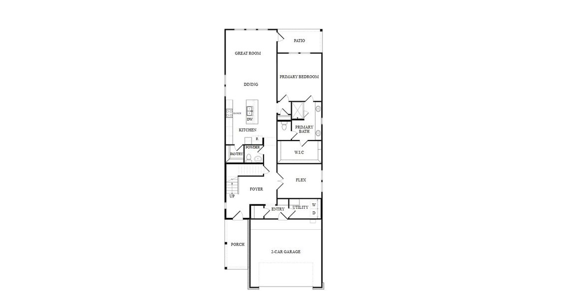 2D floor plan layout for the Jack by New Home Co. in The Cottages Collection at Oakberry Trails, Waller, TX (Image 3).