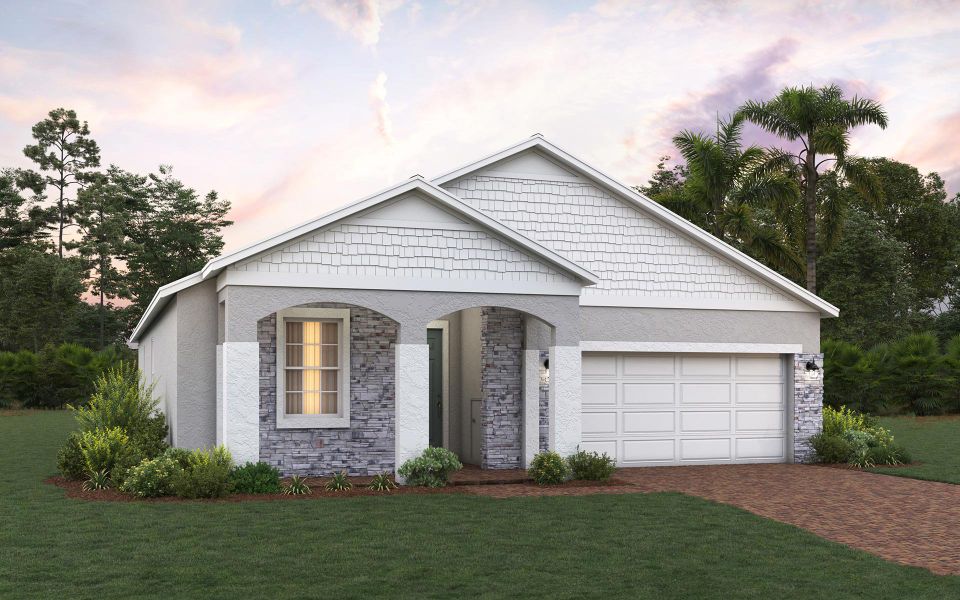 Bennet elevation 3 with optional stone