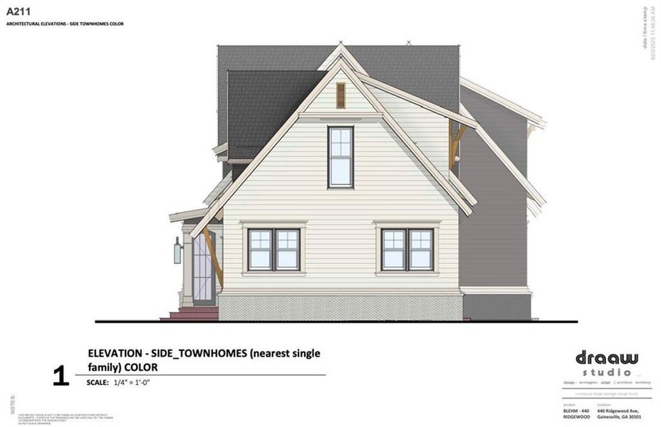 Exterior rendering of this home design in , Gainesville, GA (Image 1).