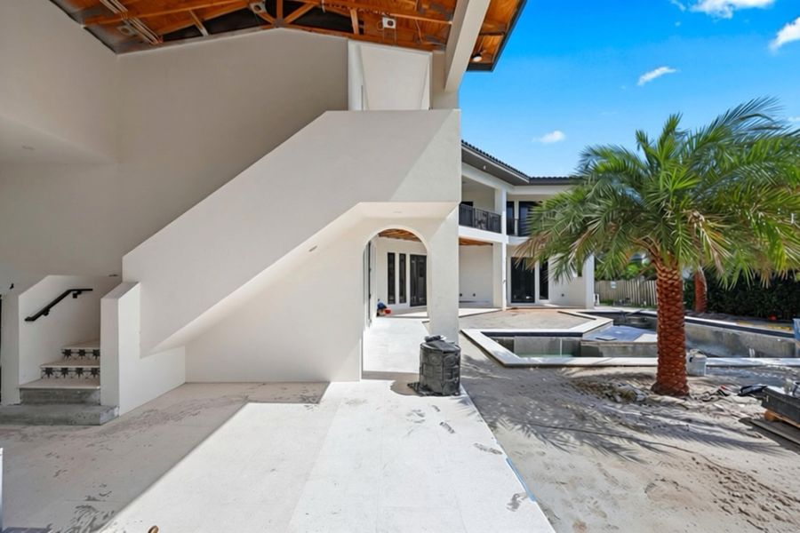 Side view outside stairwell Side view outside stairwell