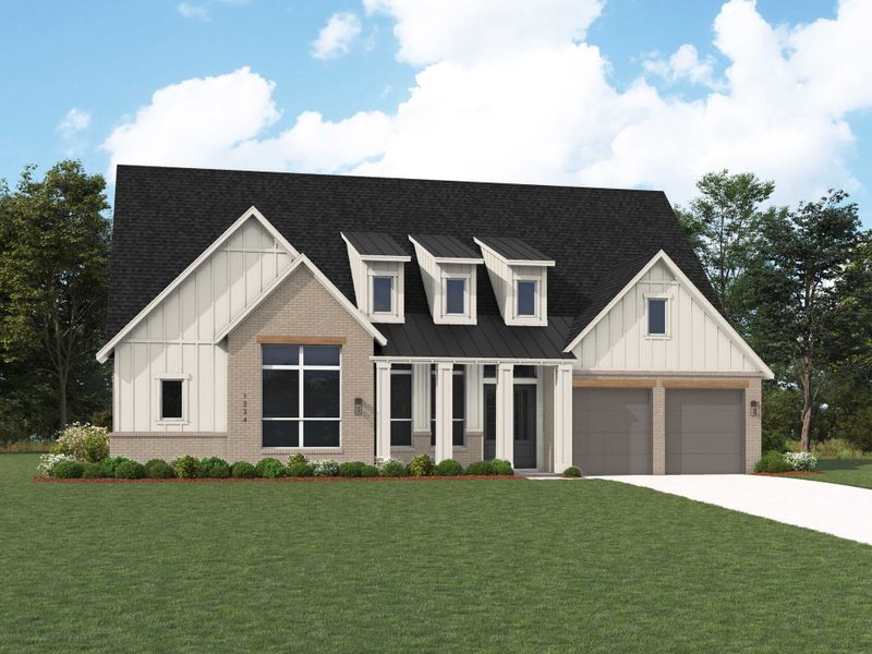 Representative exterior photo of a completed home built from the Barletta by Huntington Homes in Kresston 70s, Montgomery, TX (Image 20).
