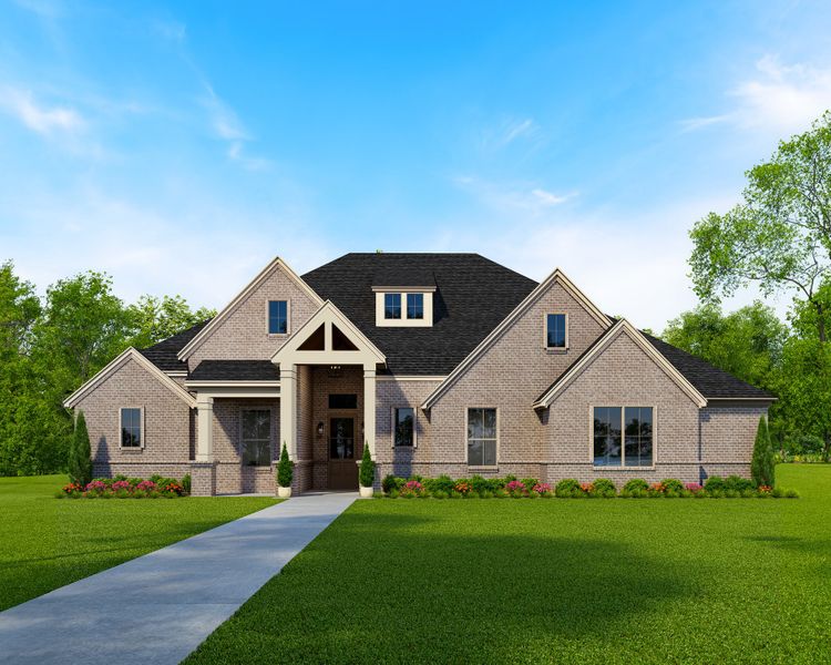 Representative exterior photo of a completed home built from the Connor by Our Country Homes in Highland Oaks, Boyd, TX (Image 2). Representative exterior photo of a completed home built from the Connor by Our Country Homes in Highland Oaks, Boyd, TX (Image 2).