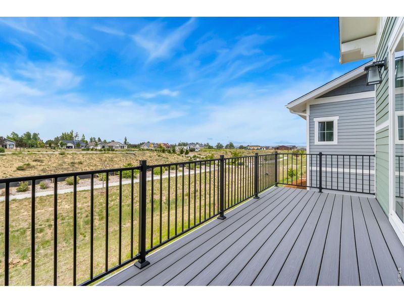 Exterior details and patio area of a home in Villa Collection, Fort Collins (Image 25).