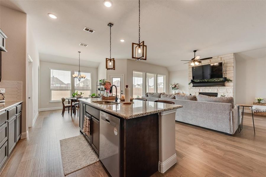 Furnished interior view inside a new home in Coyote Crossing, Godley (Image 7).
