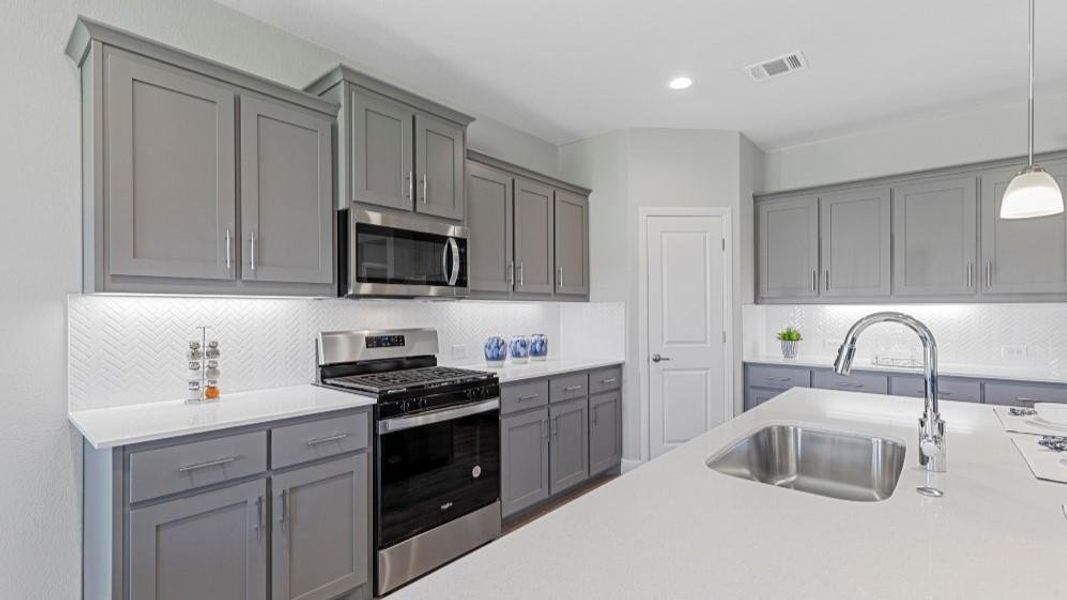 Furnished interior view inside a new home in Bluestem, Rhome (Image 14). Furnished interior view inside a new home in Bluestem, Rhome (Image 14).