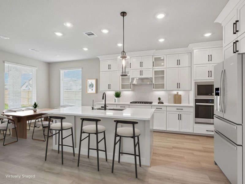 Furnished interior view inside a new home in Massey Oaks - Estate Series, Pearland (Image 7).