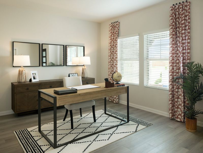 Furnished interior view inside a new home in Stonehaven, Combine (Image 9).