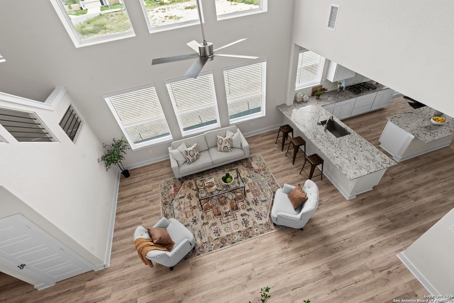 Furnished interior view inside a new home in Hunters Ranch, San Antonio (Image 16). Furnished interior view inside a new home in Hunters Ranch, San Antonio (Image 16).