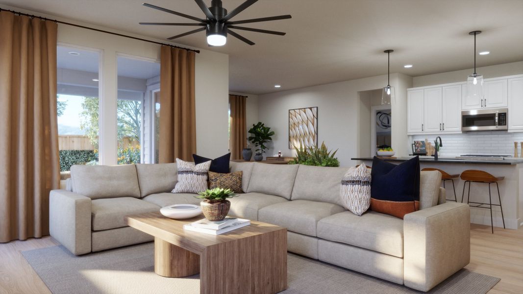 Representative furnished interior of a home built from the 4008 by Risewell Homes in Freedom at Anthem, Kyle (Image 4).