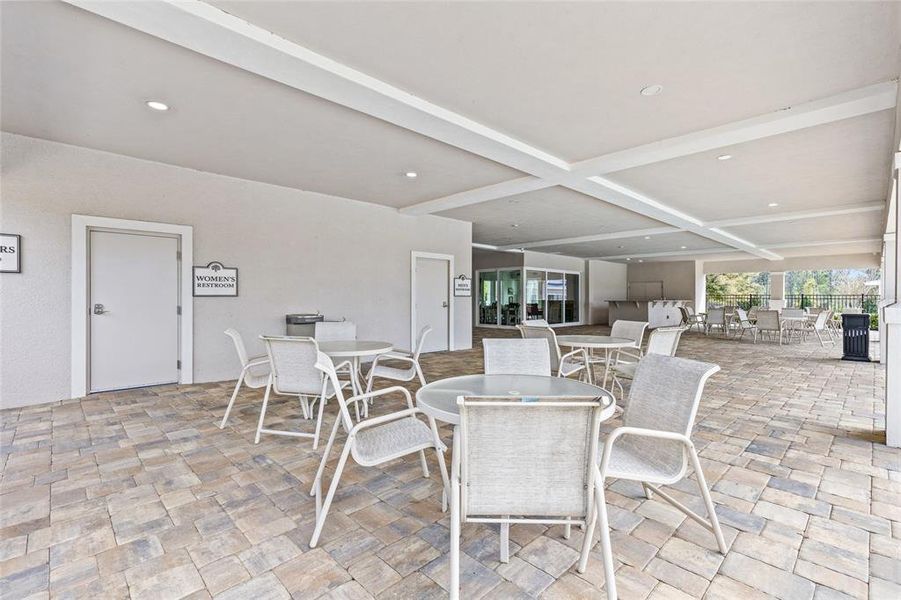 Exterior details and patio area of a home in The Reserve at Victoria, Deland (Image 20).