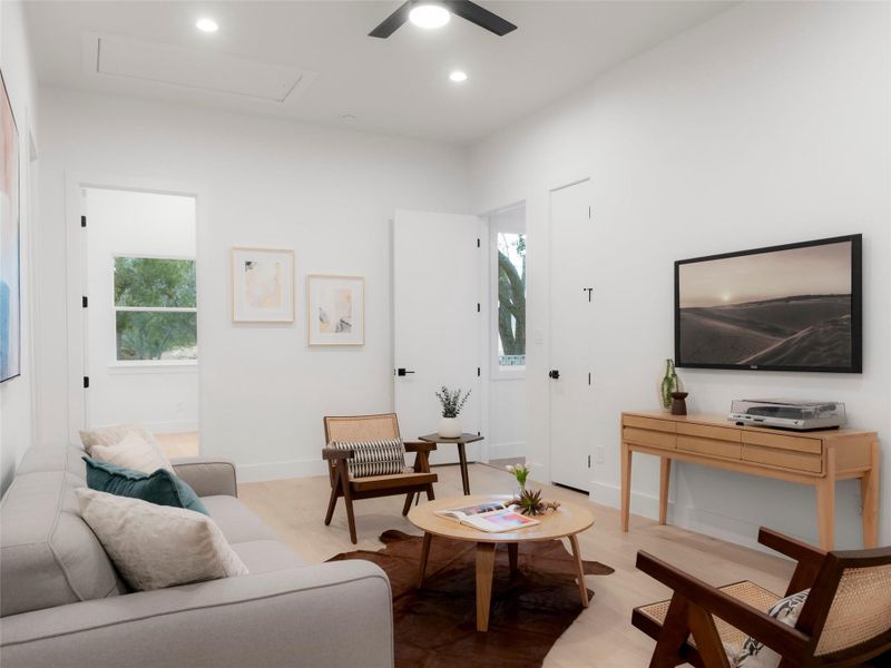 Secondary Bedrooms feed off this secondary living space