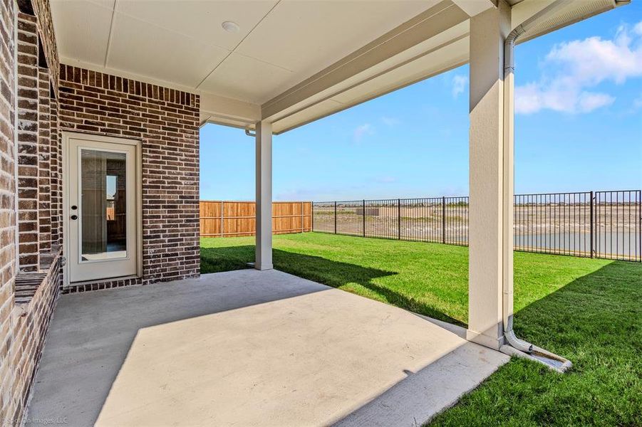 Large covered back patio