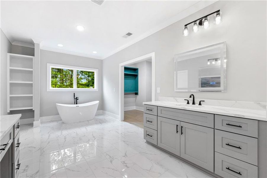 Furnished interior view inside a new home in , Brookhaven (Image 33).
