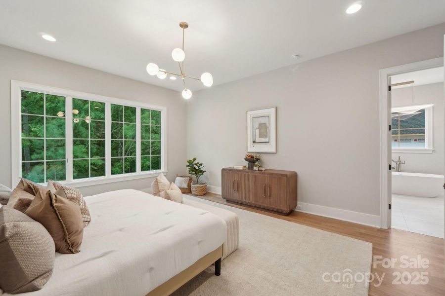 Furnished interior view inside a new home in Cardinal Crest, Weddington (Image 18).