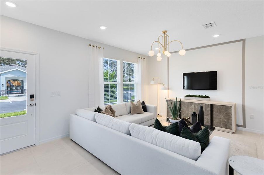 Furnished interior view inside a new home in The Cove at Nona Sound, Orlando (Image 15). Furnished interior view inside a new home in The Cove at Nona Sound, Orlando (Image 15).