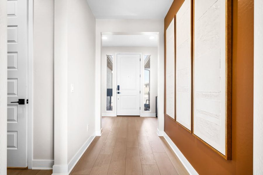 Representative unfurnished interior of a home built from the Havasupai by Taylor Morrison in Ovation at Meridian 55+, Queen Creek (Image 19). Representative unfurnished interior of a home built from the Havasupai by Taylor Morrison in Ovation at Meridian 55+, Queen Creek (Image 19).