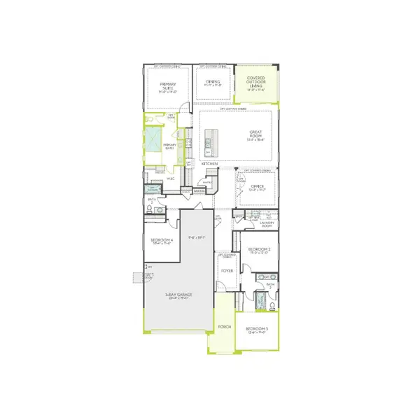 2D floor plan layout of this home in Waterston Central, Gilbert, AZ (Image 3). 2D floor plan layout of this home in Waterston Central, Gilbert, AZ (Image 3).