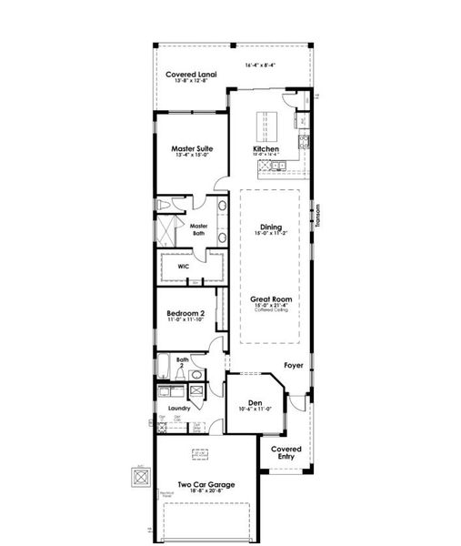 2D floor plan layout of this home in Cresswind Lakewood Ranch, Lakewood Ranch, FL (Image 5).