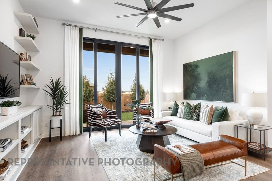 Furnished interior view inside a new home in 6 Creeks at Waterridge: 60ft. lots, Kyle (Image 2).