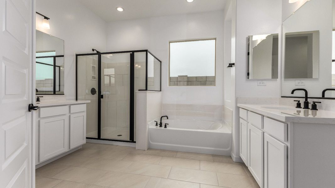 Furnished interior view inside a new home in Arroyo Seco - Hacienda, Buckeye (Image 17).