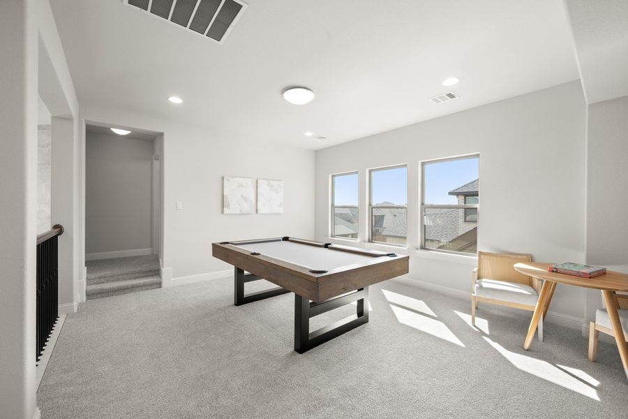 Furnished interior view inside a new home in Hayes Crossing, Midlothian (Image 27). Furnished interior view inside a new home in Hayes Crossing, Midlothian (Image 27).