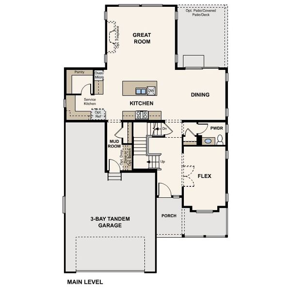 2D floor plan layout for the The Olympic by Century Communities in Legacy at Kime Ranch, Parker, CO (Image 3).