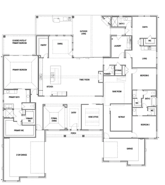 2D floor plan layout of this home in Leander Estates, Leander, TX (Image 2). 2D floor plan layout of this home in Leander Estates, Leander, TX (Image 2).