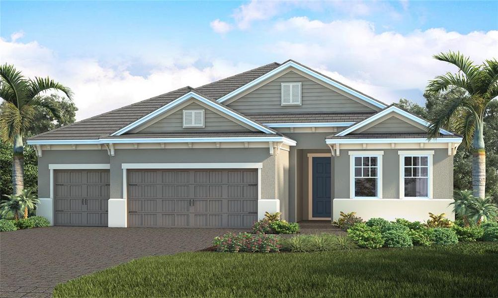 Front exterior of a new home in , Venice, FL, highlighting curb appeal (Image 23).