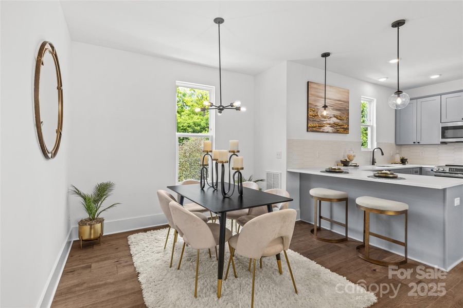 Furnished interior view inside a new home in , Charlotte (Image 38).