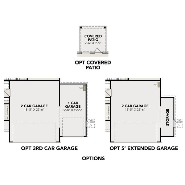 2D floor plan layout for the The San Marcos F by Davidson Homes LLC in Spring Branch Crossing, Conroe, TX (Image 7).