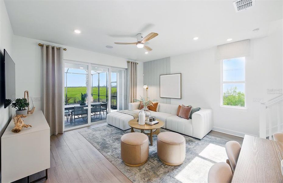 Furnished interior view inside a new home in Lakeview Estates, Palm Coast (Image 7).