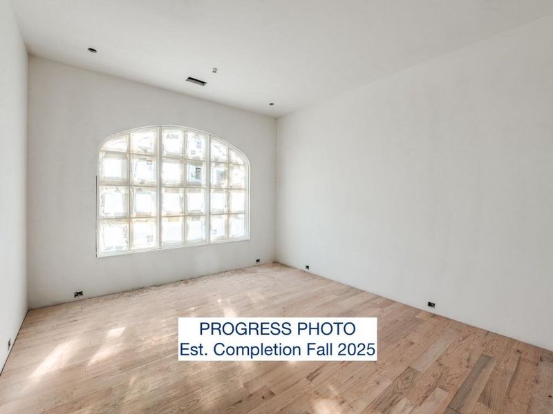 Progress Photo, Downstairs Study. Estimated Completion Fall 2025.