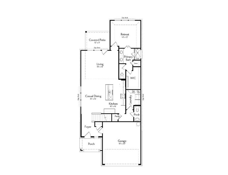 2D floor plan layout for the Johnson by Autograph Homes in Aldeana - Tejas Collection, Bonney, TX (Image 3). 2D floor plan layout for the Johnson by Autograph Homes in Aldeana - Tejas Collection, Bonney, TX (Image 3).