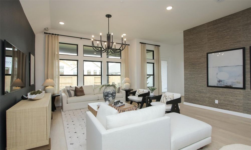 Furnished interior view inside a new home in Coastal Point, League City (Image 26).