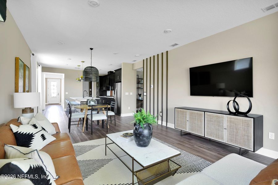 Furnished interior view inside a new home in Seminole Palms, Palm Coast (Image 11). Furnished interior view inside a new home in Seminole Palms, Palm Coast (Image 11).