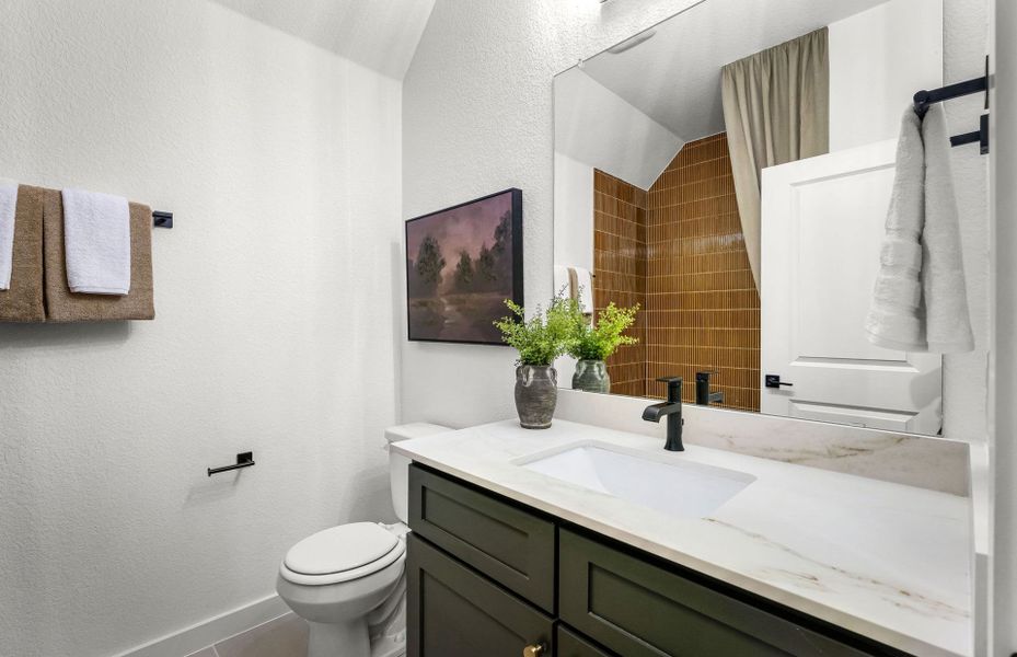 Representative furnished interior of a home built from the Hillsboro by Pulte Homes in Saddleback at Santa Rita Ranch, Liberty Hill (Image 8). Representative furnished interior of a home built from the Hillsboro by Pulte Homes in Saddleback at Santa Rita Ranch, Liberty Hill (Image 8).