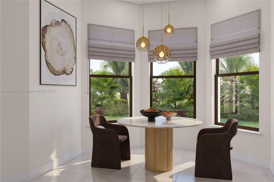 Furnished interior view inside a new home in , Miami (Image 2).