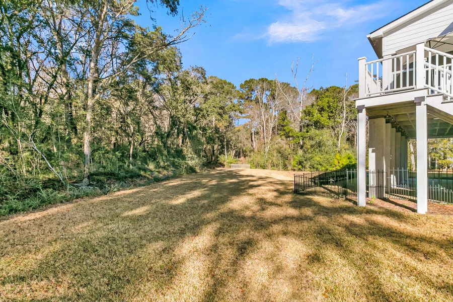 Exterior details and patio area of a home in Overlook at Copahee Sound, Awendaw (Image 22). Exterior details and patio area of a home in Overlook at Copahee Sound, Awendaw (Image 22).