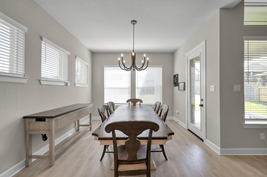 Furnished interior view inside a new home in The Woodlands Hills 60’, Willis (Image 34).