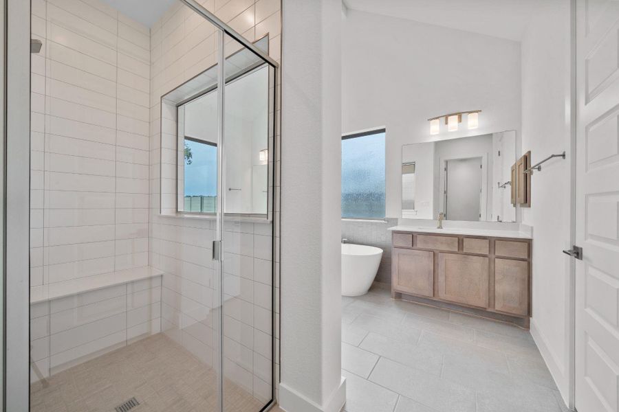 Walk-in shower in Primary Bath