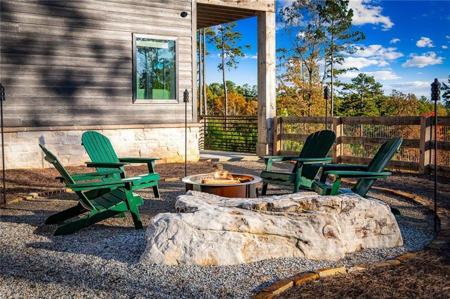 Exterior details and patio area of a home in , Ellijay (Image 26).