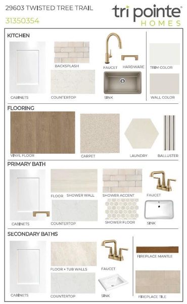 Sample of building materials used in homes in Cross Creek Ranch 60′, Fulshear (Image 24). Sample of building materials used in homes in Cross Creek Ranch 60′, Fulshear (Image 24).