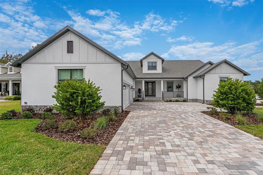 Front exterior of a new home in , Brooksville, FL, highlighting curb appeal (Image 1). Front exterior of a new home in , Brooksville, FL, highlighting curb appeal (Image 1).